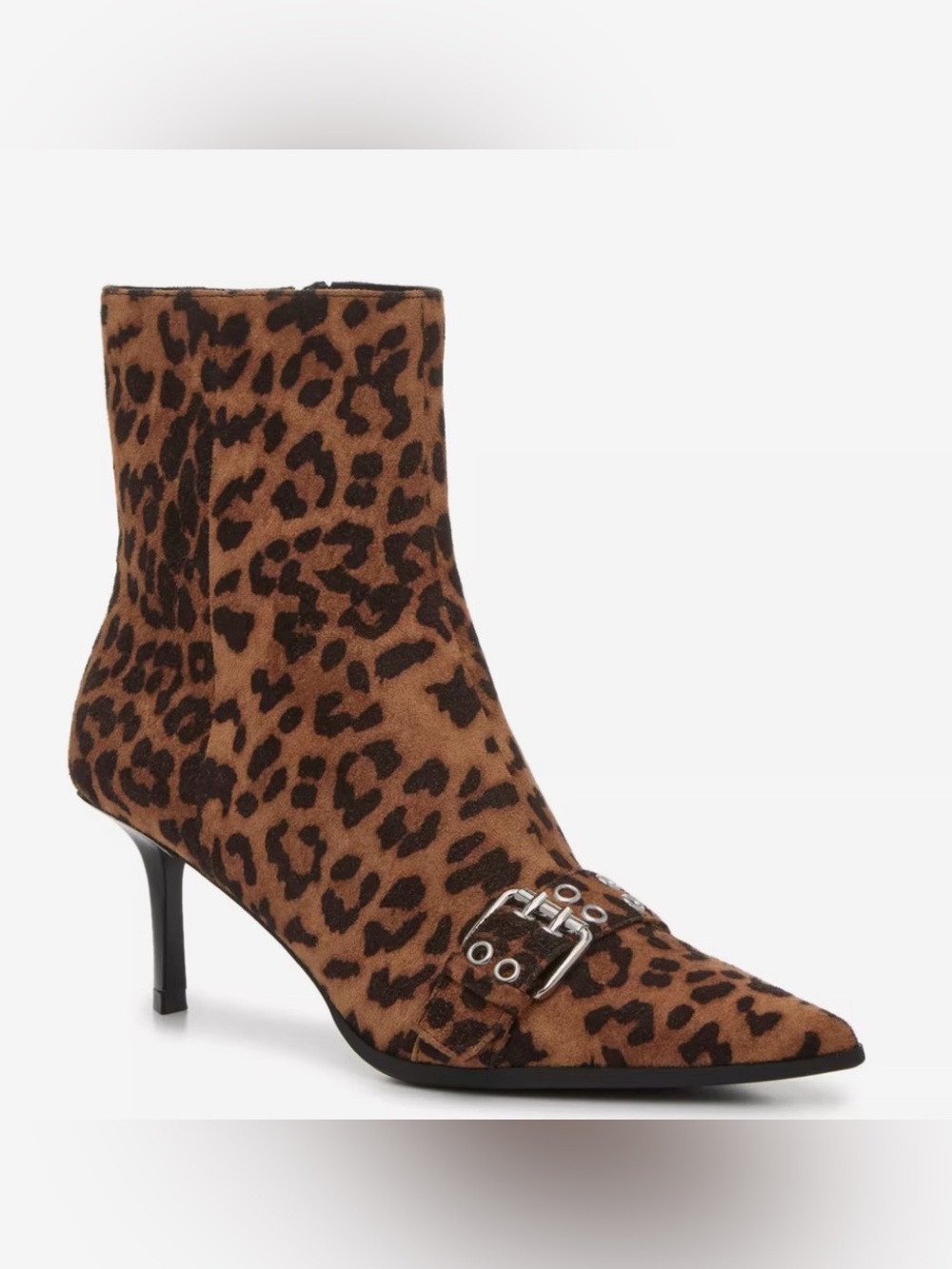 Madden Girl Richie Leopard Pointed Toe Kitten Heel Booties 9 BNIB